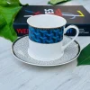 Angela Blue Geo (set of six cups and saucers)