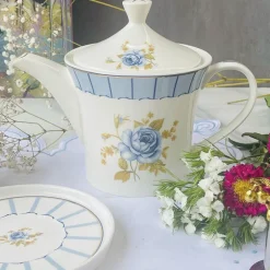 Angela Blue Rose (set of six cups and saucers)