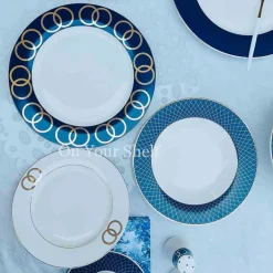 Angela Royale Blue (18 Piece Plate Set)