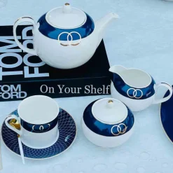 Angela Royale Blue (18 Piece Plate Set)