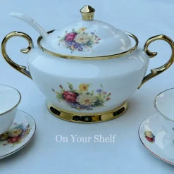 Beige Floral Soup Set (20 piece soup set)