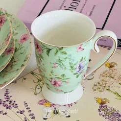 Blush & Mint Petals Plates & Mugs