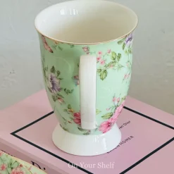 Blush & Mint Petals Plates & Mugs