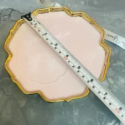 Blush Elegance: Golden Whimsy Cup & Saucer(single cup & saucer)
