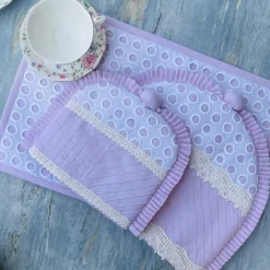 Blushing Circle TeaCozy Milk pot Cover Set