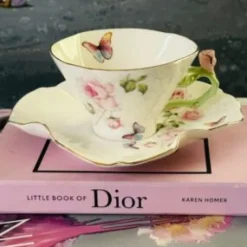 Butterfly Garden Rose Set (set of six cups and saucers)