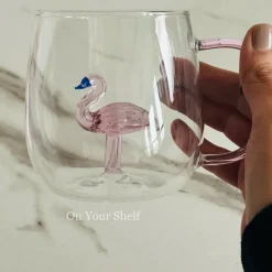 Charm Pink Flamingo Glass (Single Mug)