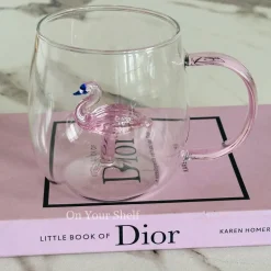 Charm Pink Flamingo Glass (Single Mug)