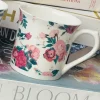 Coffee Mug Rimmed-Wide Red Roses (single piece)