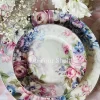 Colourful Dream Pink & Blue Floral Dinner Set (61 piece for 8 people)
