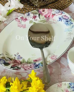 Colourful Dream Pink & Blue Floral Dinner Set (85 piece for 12 people)