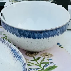 Creme Blue Noodle Bowl Single 4.5 inch