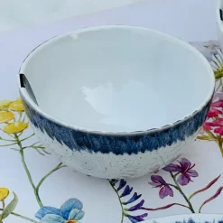 Creme Blue Noodle Bowl Single 4.5 inch