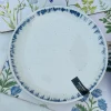 Creme Blue Quater Plate 8 inches (set of six)