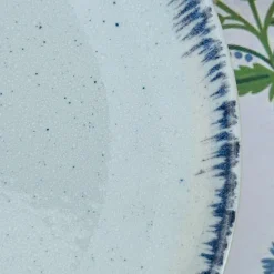 Creme Blue Quater Plate 8 inches (set of six)