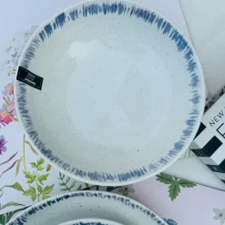 Creme Blue Salad Bowl 8 Inches Single