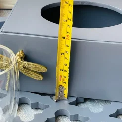 Dragonfly Laser Cut Tissue Box In Grey