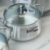 Elegant Belly Pot Glass Lid 24cm