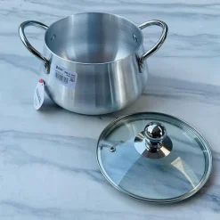 Elegant Belly Pot Glass Lid 16cm