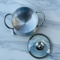 Elegant Belly Pot Glass Lid 24cm