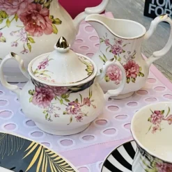 Enchanted Bloom Symphony: 24-Piece Dream Tea Set