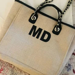 Exclusive Initial Customized Beige Bag