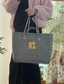 Exclusive Initial Customized Bag Grey (initials to be customised)