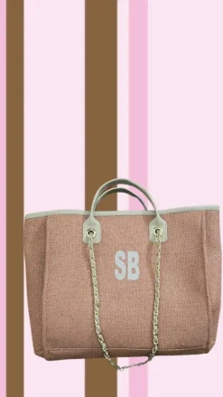 Exclusive Initial Customised Bag Pink (initials to be customised)