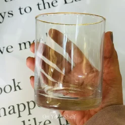 Gold Rim Straight Glass (Set Of Six Glasses)
