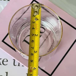 Gold Rim Straight Glass (Set Of Six Glasses)