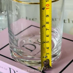 Gold Rim Straight Glass (Set Of Six Glasses)
