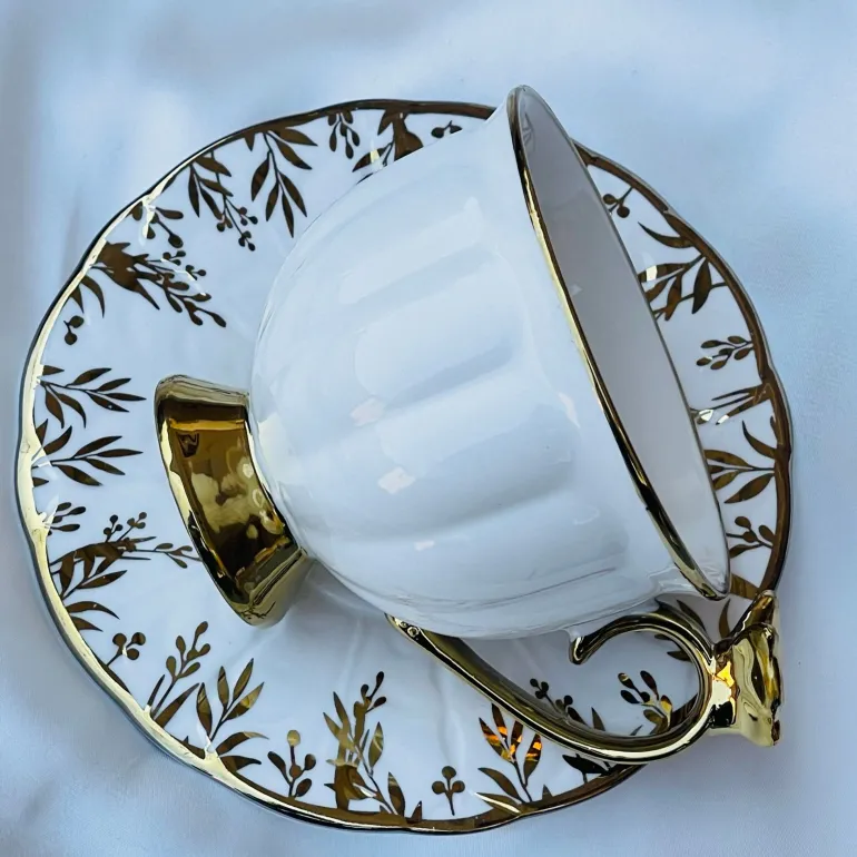 Golden Butterfly Tea Elegance Set (set of six cups and saucer