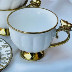 Golden Butterfly Tea Elegance Set (set of six cups and saucer