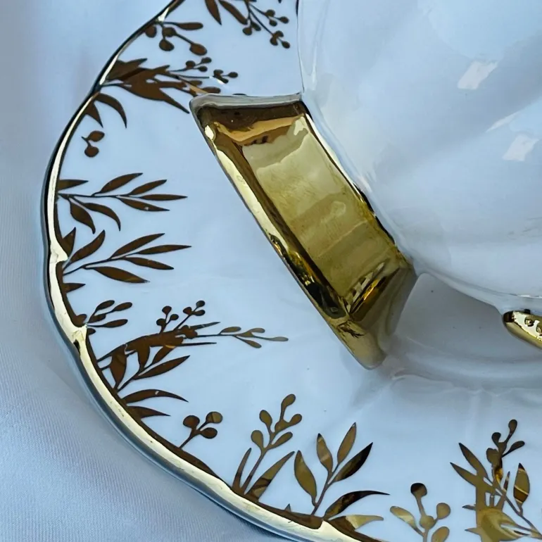 Golden Butterfly Tea Elegance Set (set of six cups and saucer