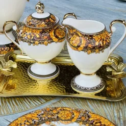 Golden Elegance Versace-inspired Tea Affair (24 piece tea set for six)