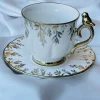Golden Leaf Songbird Tea Set (set of six cups and saucers)