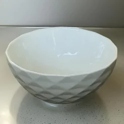 Grey Diamond Cut Bowl (single)