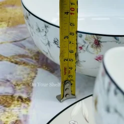 Japanese Grey Floral Serene - 18 Piece Plate Set