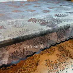 LCW Home Black Zebra Table Cloth 57x79