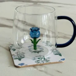 Little Blue Tulip Charm Mug(Single Piece)