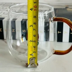 Little Brown Tulip Charm Glass Mug (Single Piece)