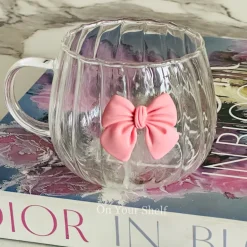 Little Pink Bow Charm Mug (Single Piece)