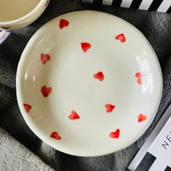 Little Red Heart (set of six cups and saucers)