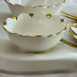 Luxury Classic Gold Tulip Soup Bowl