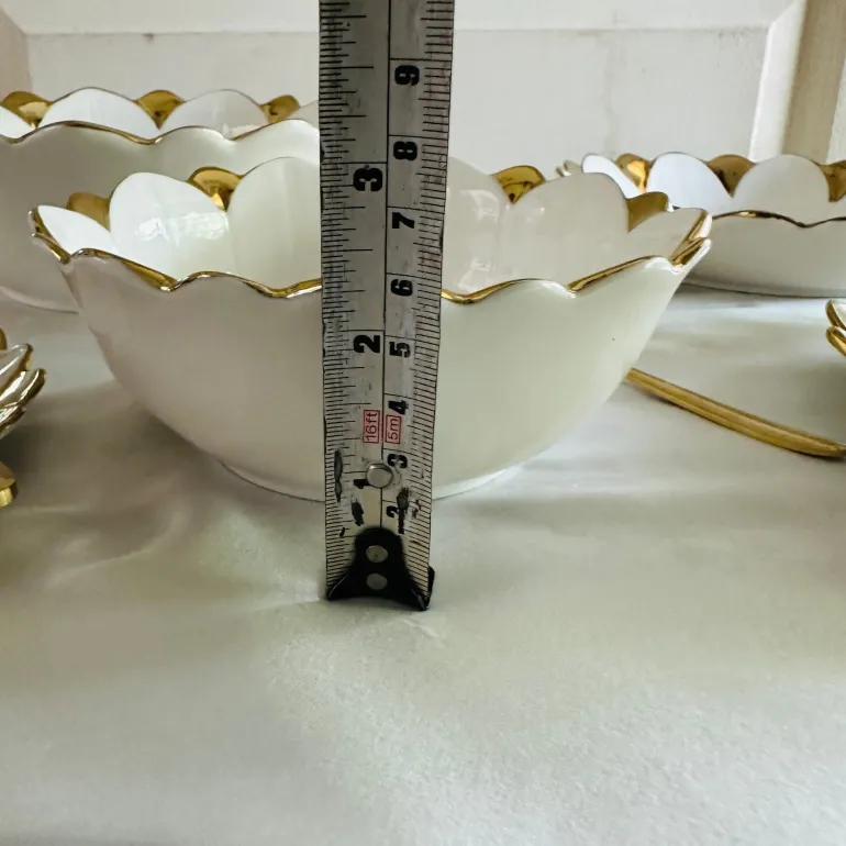 Luxury Classic Gold Tulip Soup Bowl