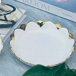 Luxury Classic Gold Tulip Soup Bowl