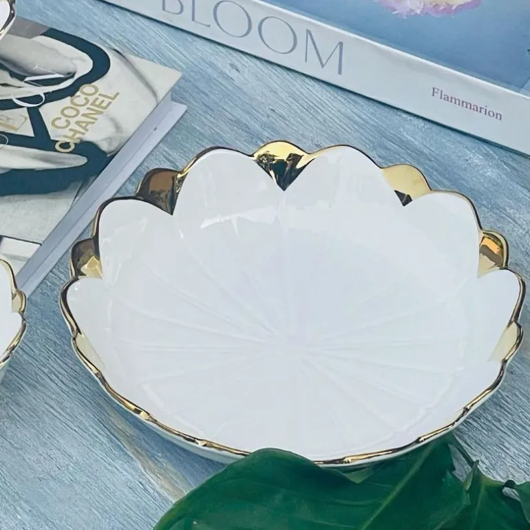 Luxury Classic Gold Tulip Soup Bowl