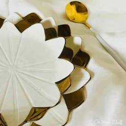 Luxury Classic Gold Tulip Plate - Dessert (single piece)