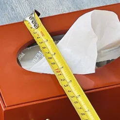 Maroon Laser Cut Tissue Box With Butterfly