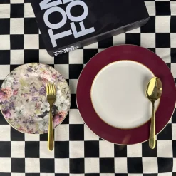 Maroon Rose Dream (18 piece plate set)